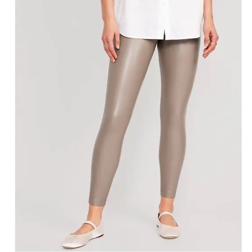 Old Navy NWT Faux Leather High Rise Leggings Large Tall